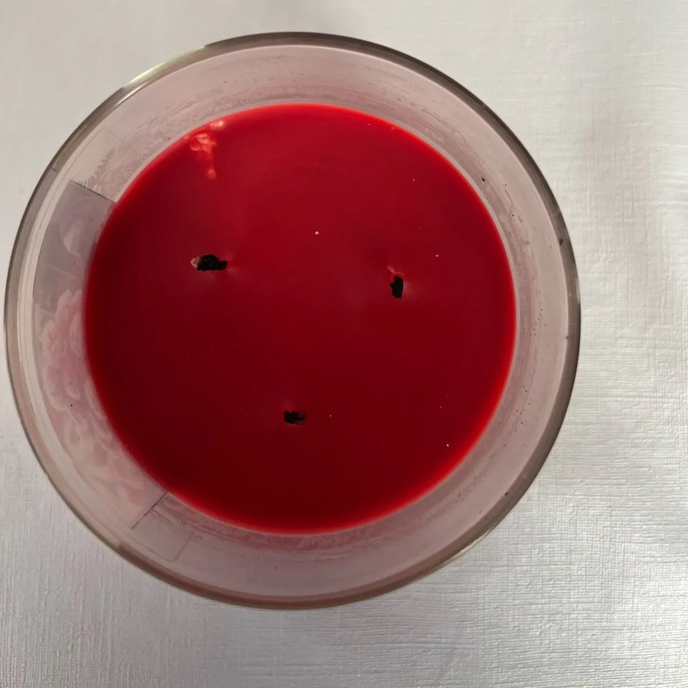 Bath & Body Works Frosted Cranberry 3 Wick Candle & Wildflower Refills